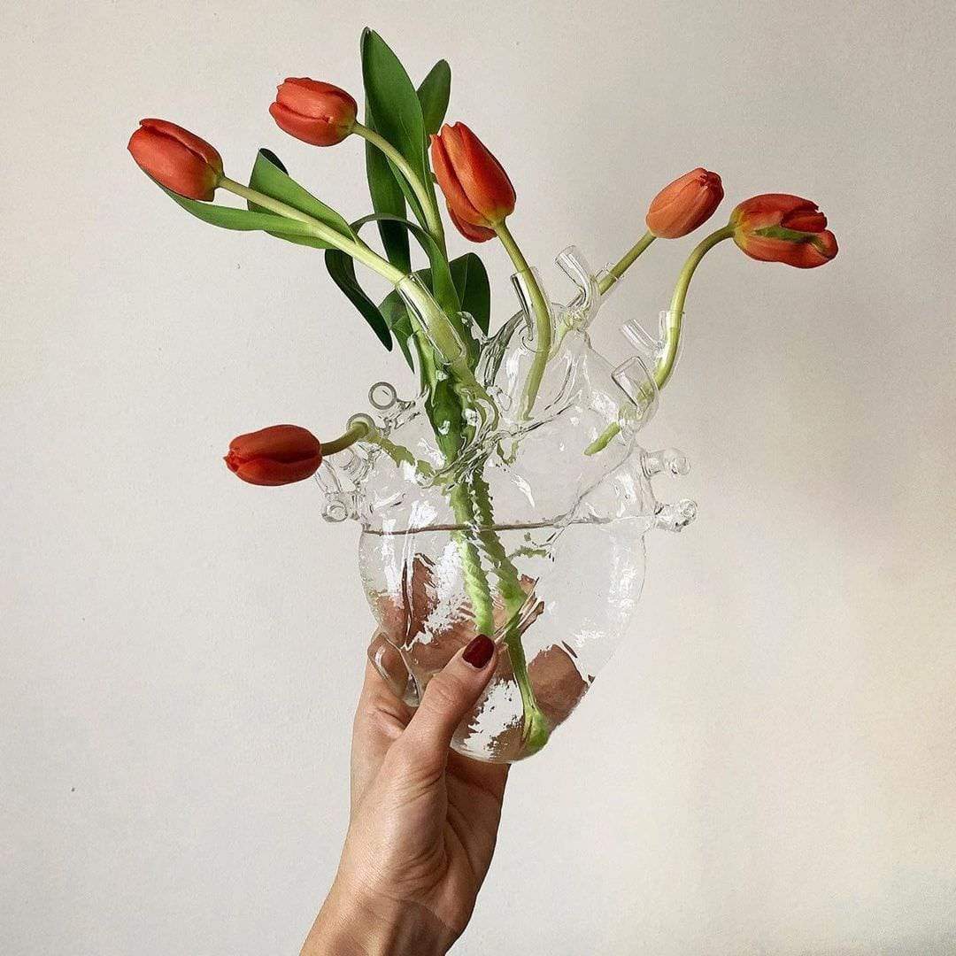 Love in Bloom Glass Vase Blackbrdstore