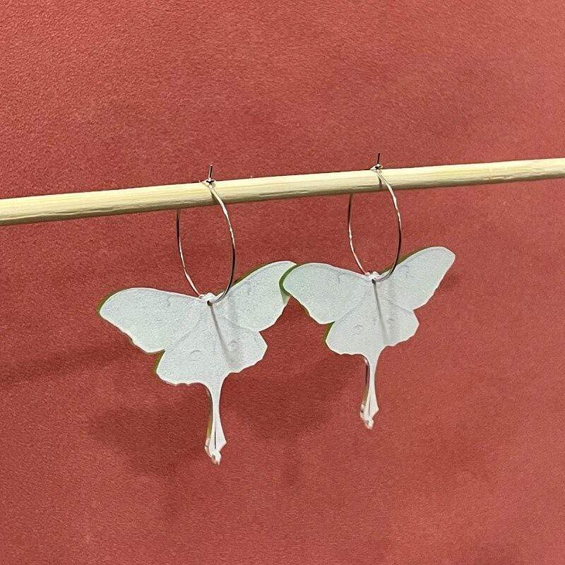 Luna Moth Earrings Blackbrdstore