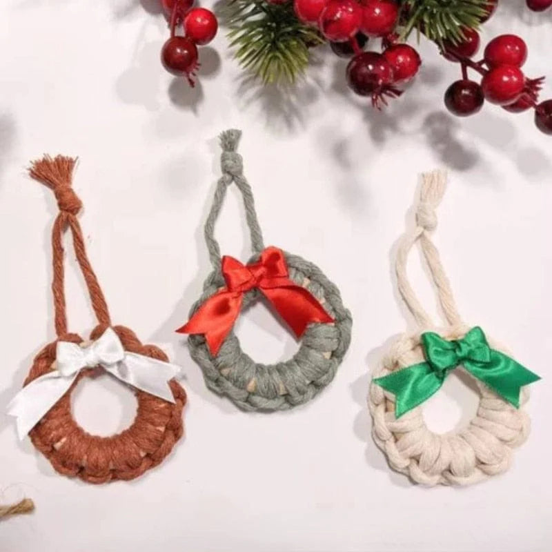 Macrame Christmas Tree Decor Set Blackbrdstore