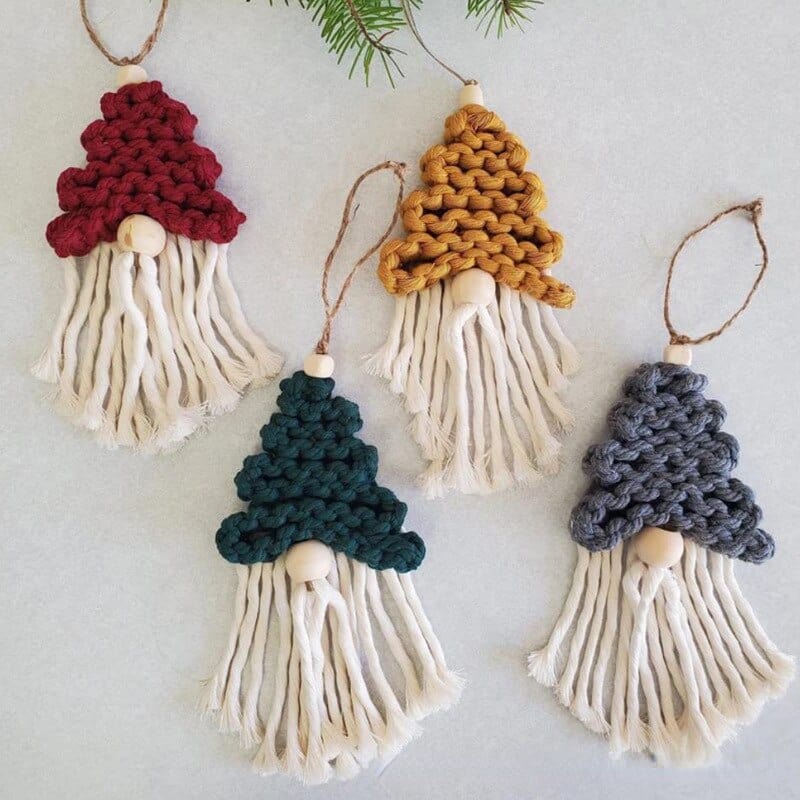 Macrame Christmas Tree Decor Set Blackbrdstore