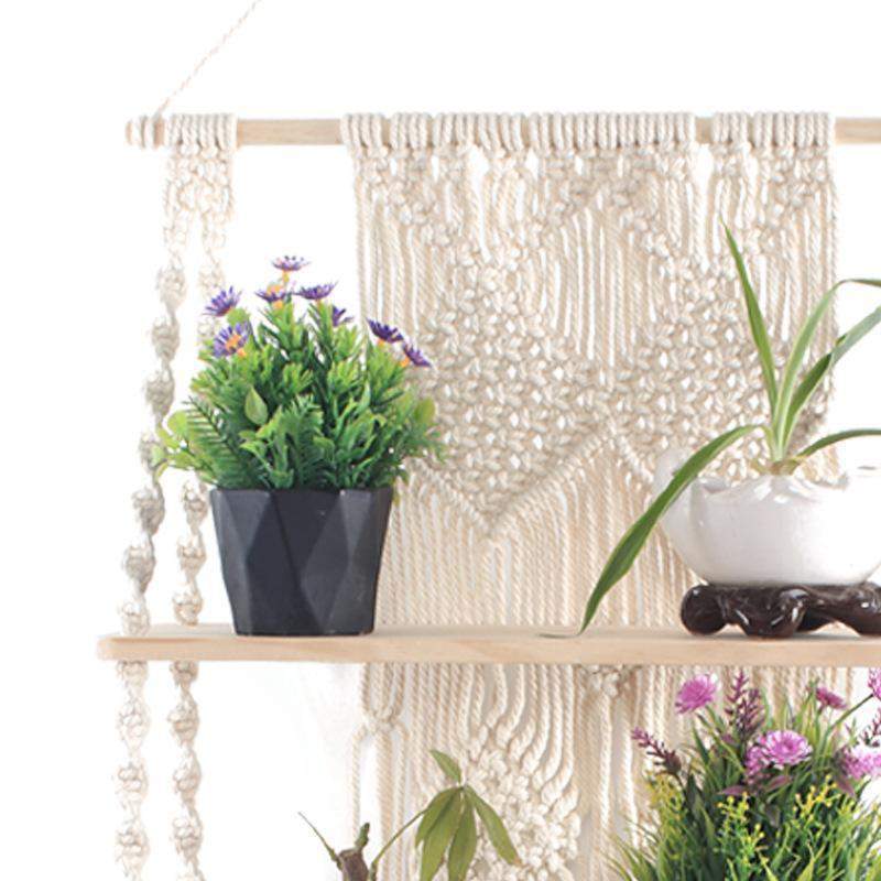Macrame Hanging Basket Planter Blackbrdstore