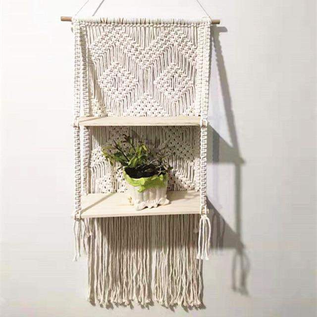 Macrame Hanging Basket Planter Blackbrdstore