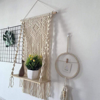 Macrame Plant Shelf Blackbrdstore