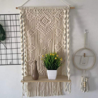 Macrame Plant Shelf Blackbrdstore