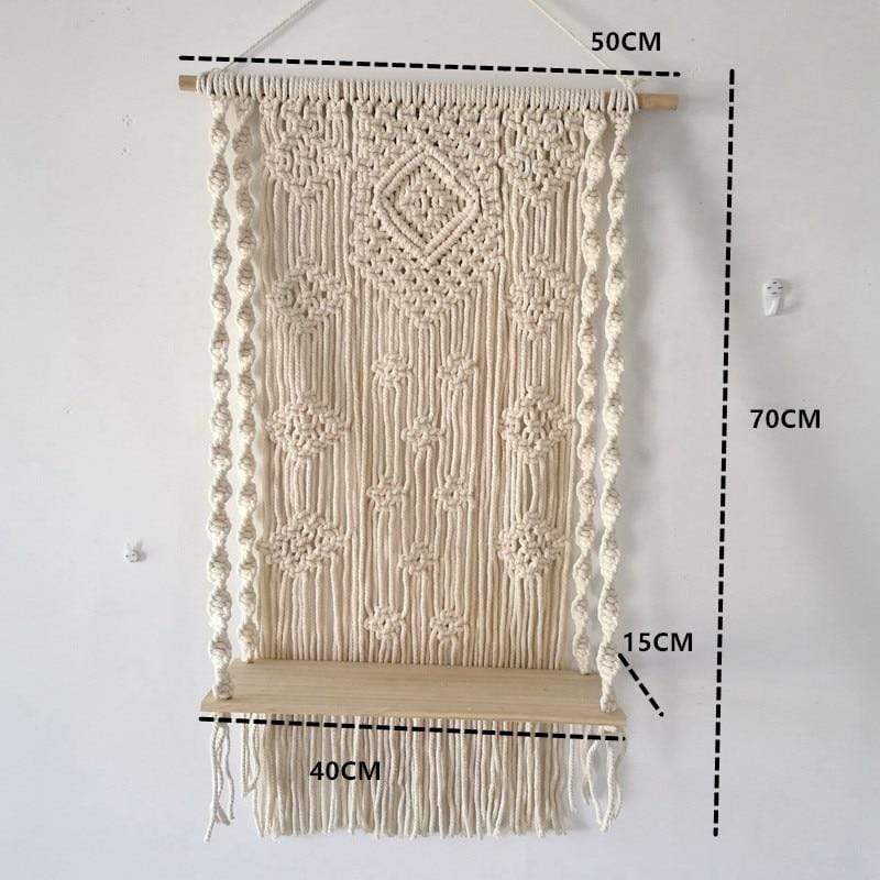 Macrame Plant Shelf Blackbrdstore