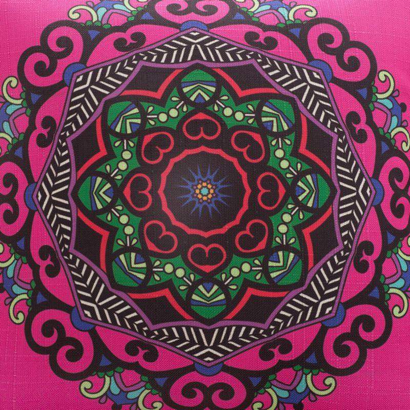 Mandala Pattern Cushion Cover Blackbrdstore