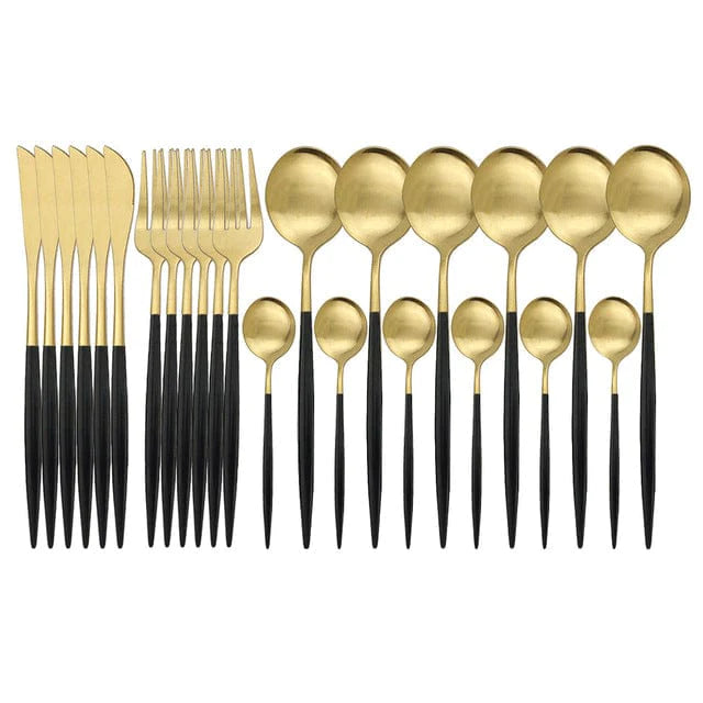Matte Flatware Set Blackbrdstore