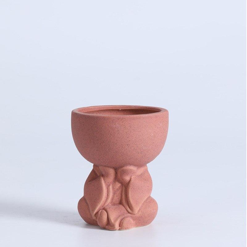 Meditating Human Ceramic Flower Pot Blackbrdstore