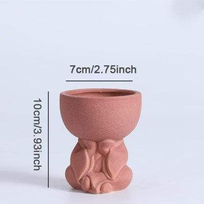 Meditating Human Ceramic Flower Pot Blackbrdstore