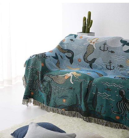 Mermaid Throw Blanket Blackbrdstore