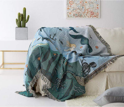 Mermaid Throw Blanket Blackbrdstore