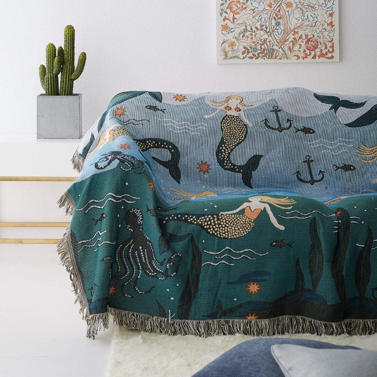 Mermaid Throw Blanket Blackbrdstore