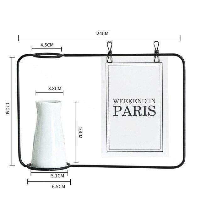 Metal Plant Pot Stand & Photo Frame Clip Blackbrdstore