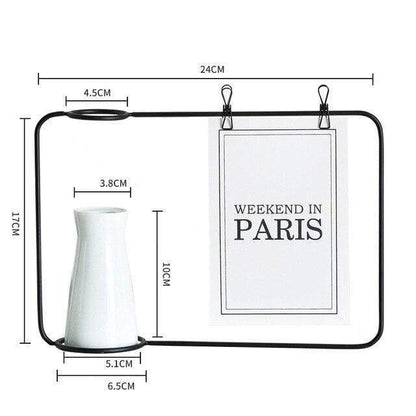 Metal Plant Pot Stand & Photo Frame Clip Blackbrdstore