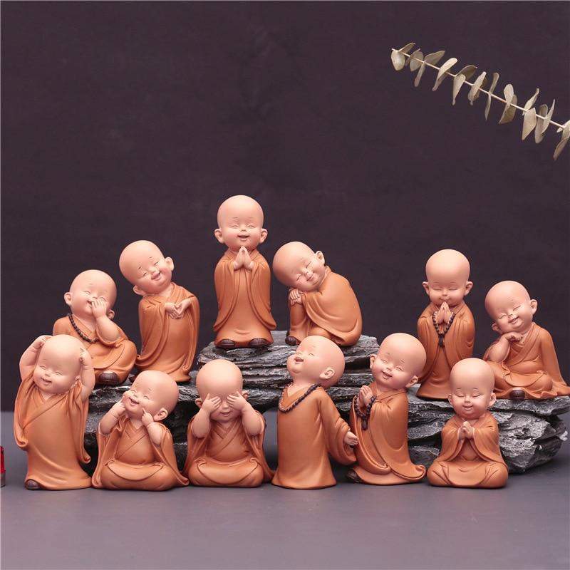 Mini Monk Figurines Blackbrdstore