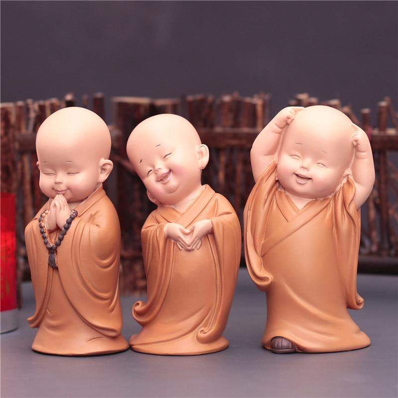 Mini Monk Figurines Blackbrdstore