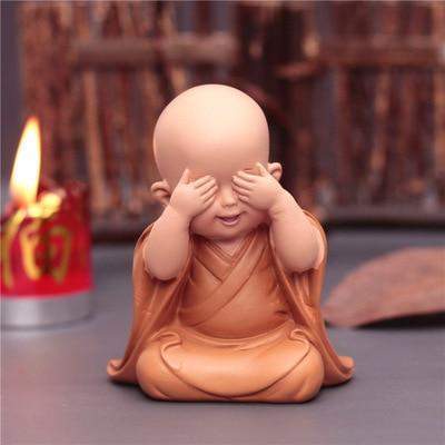 Mini Monk Figurines Blackbrdstore