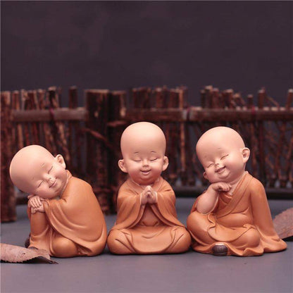 Mini Monk Figurines Blackbrdstore