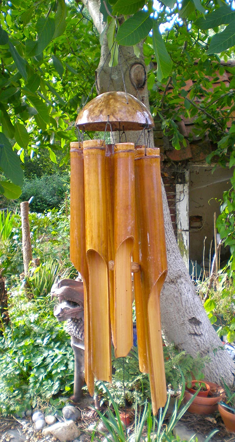Mirzam Bamboo 5 Tubes Wind Chimes Blackbrdstore
