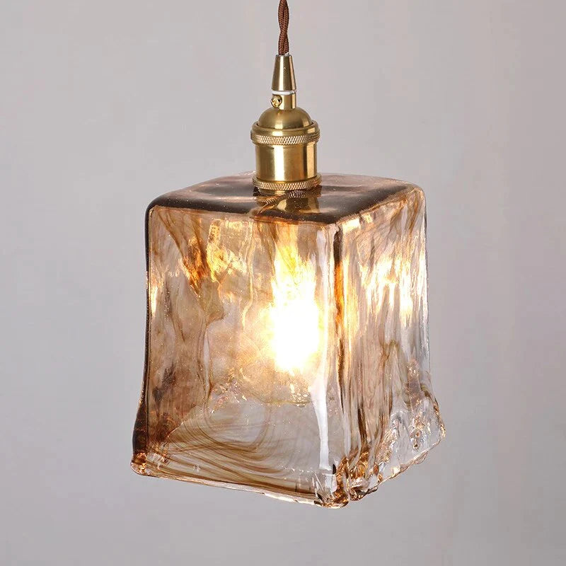 Modern Brass Glass Pendant Light Blackbrdstore