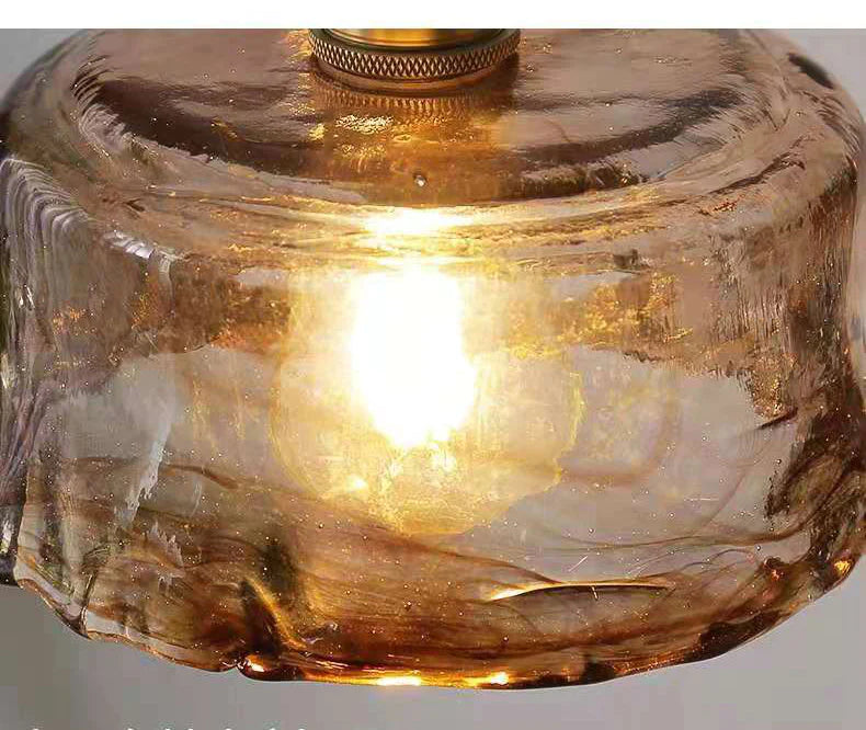 Modern Brass Glass Pendant Light Blackbrdstore