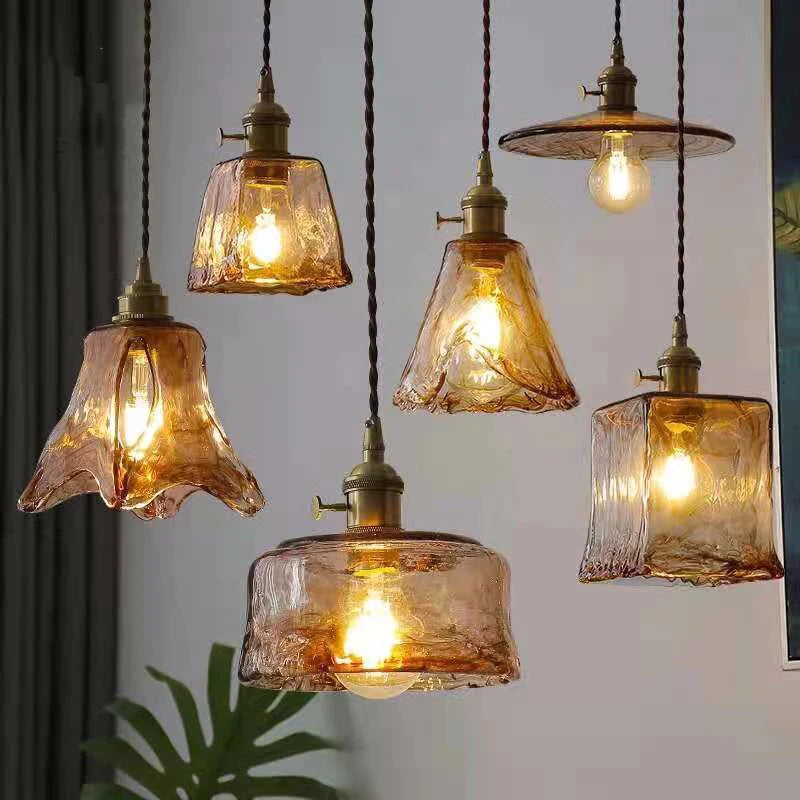 Modern Brass Glass Pendant Light Blackbrdstore