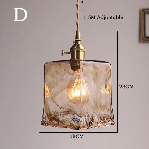 Modern Brass Glass Pendant Light Blackbrdstore