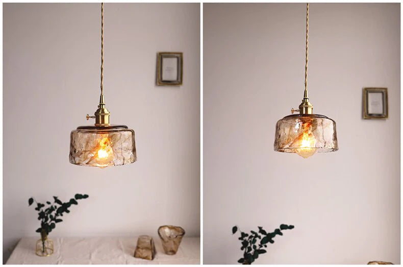 Modern Brass Glass Pendant Light Blackbrdstore