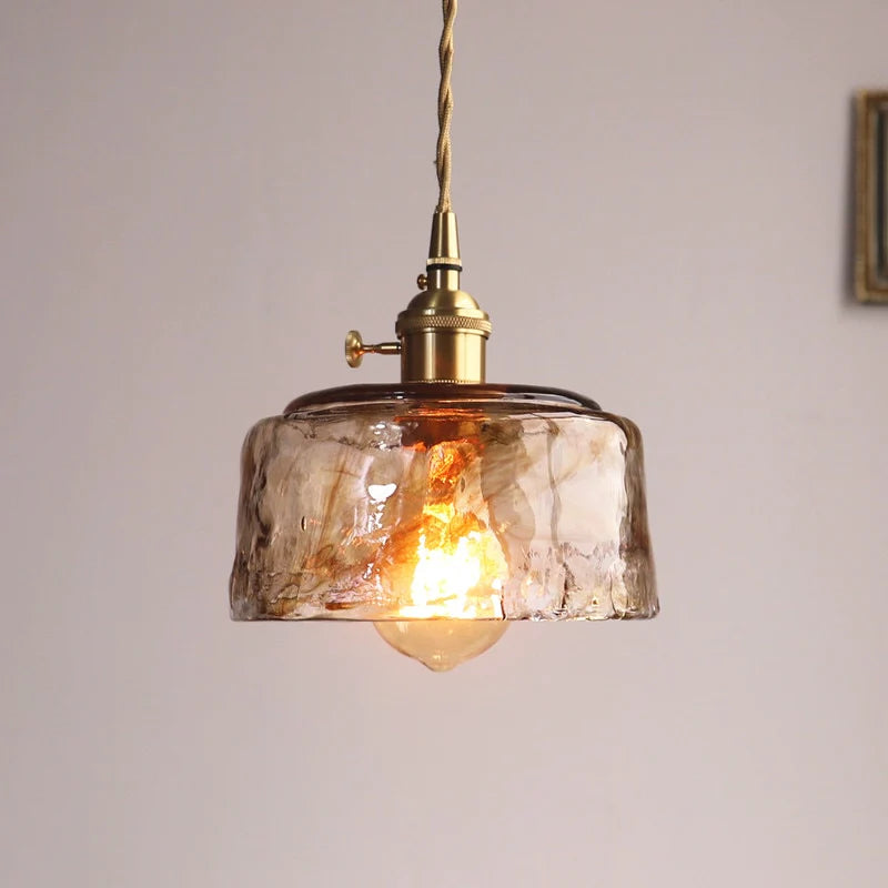 Modern Brass Glass Pendant Light Blackbrdstore