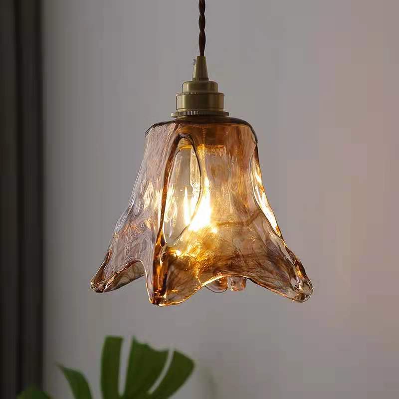 Modern Brass Glass Pendant Light Blackbrdstore