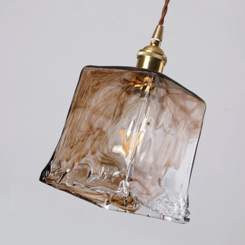 Modern Brass Glass Pendant Light Blackbrdstore