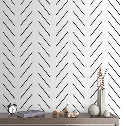 Modern Delicate Herringbone Wallpaper Blackbrdstore