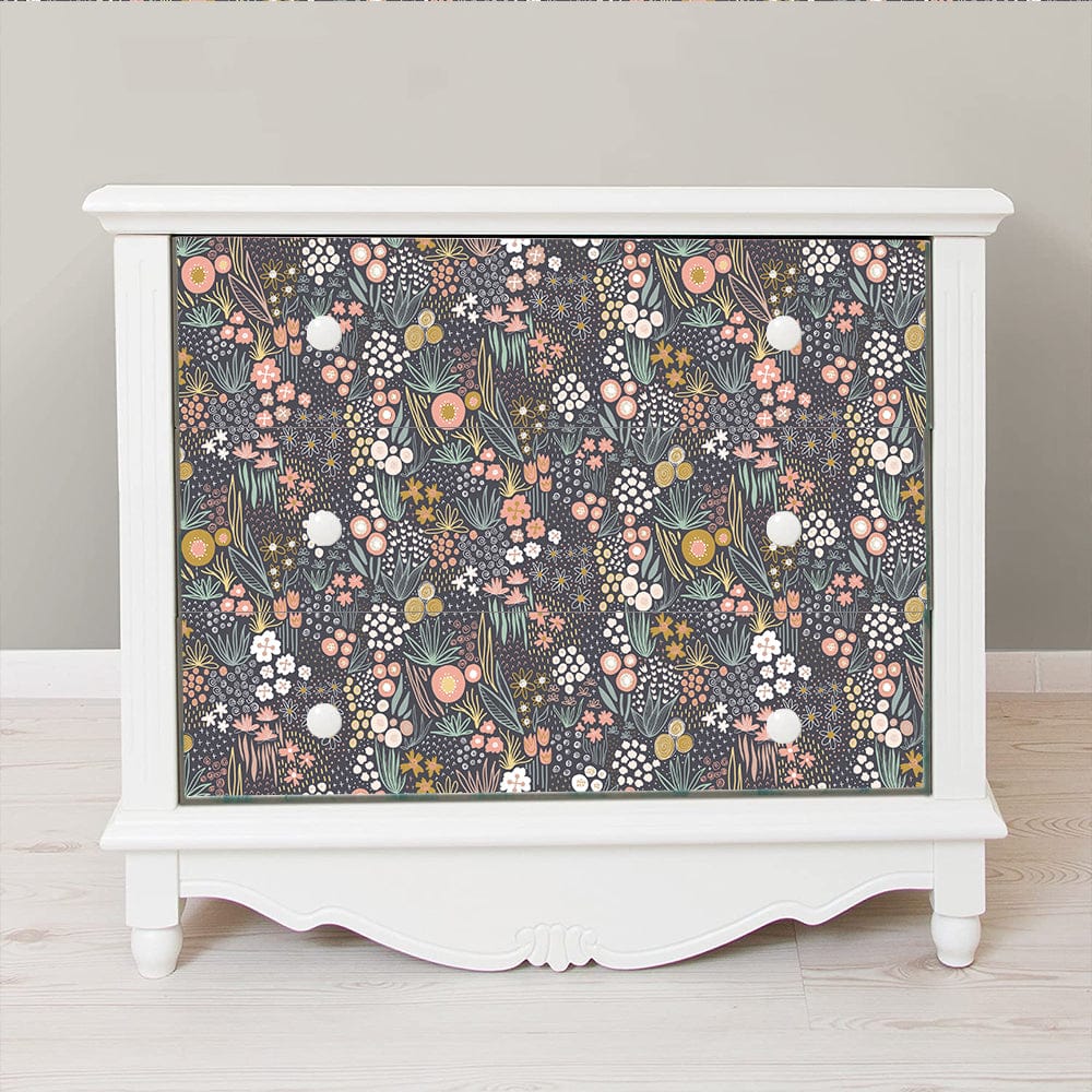 Modern Floral Peel And Stick Wallpaper Blackbrdstore