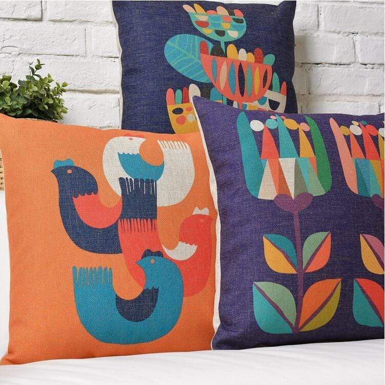 Modern Floral Pillow cushions Blackbrdstore