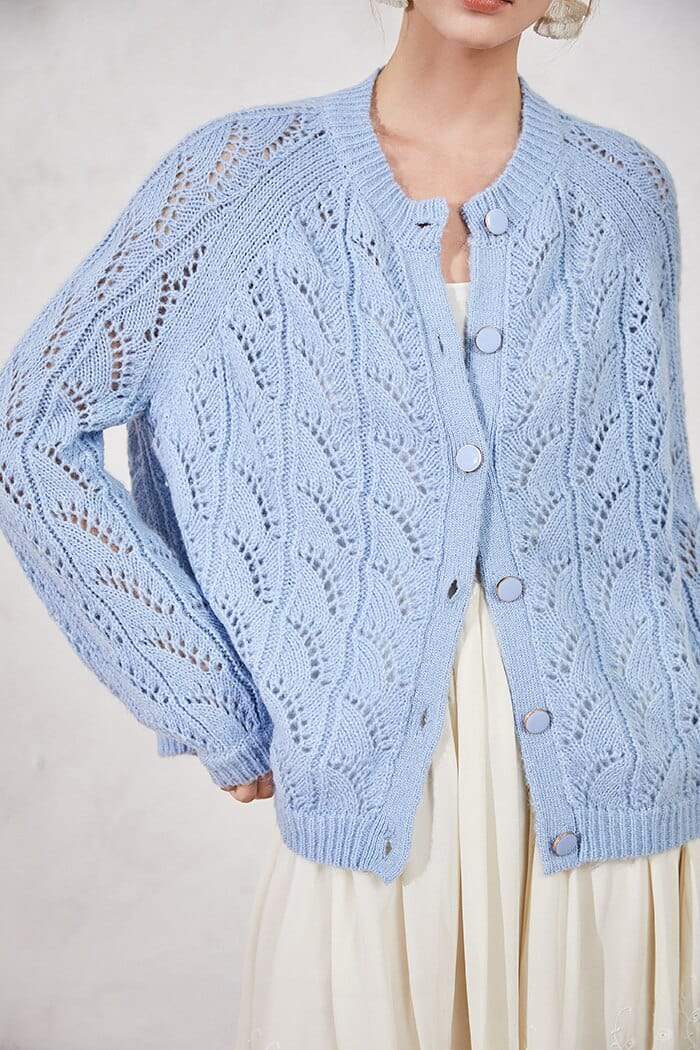Mohair Knitted Cardigan Sweater Blackbrdstore