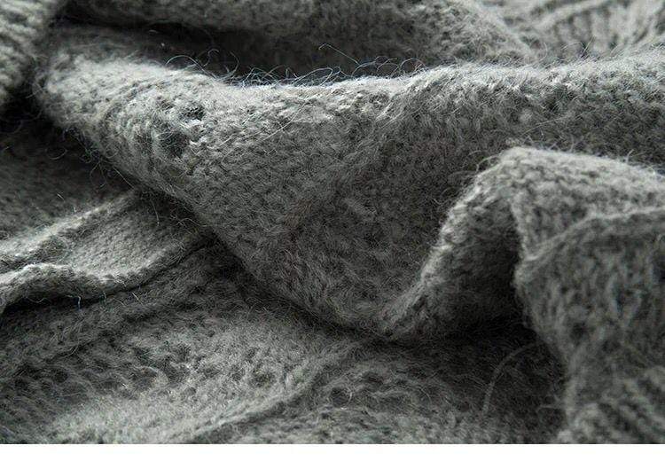 Mohair Knitted Cardigan Sweater Blackbrdstore