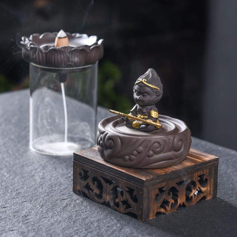 Monkey King Backflow Incense Burner Blackbrdstore