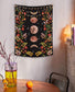 Moon Floral Tapestry Blackbrdstore