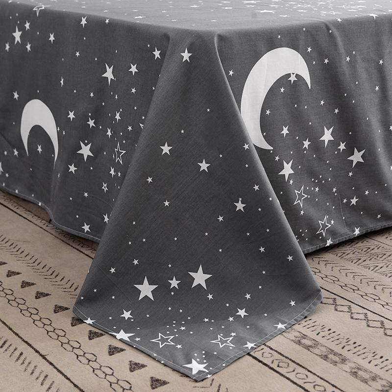 Moon & Stars Bedding Set Blackbrdstore