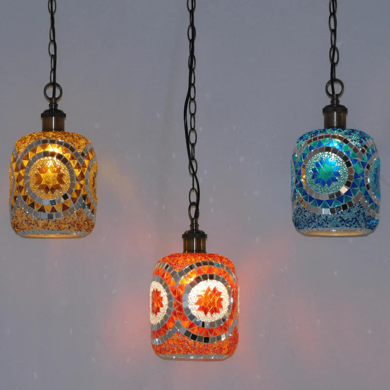 Mosaic Boho Chandelier Blackbrdstore