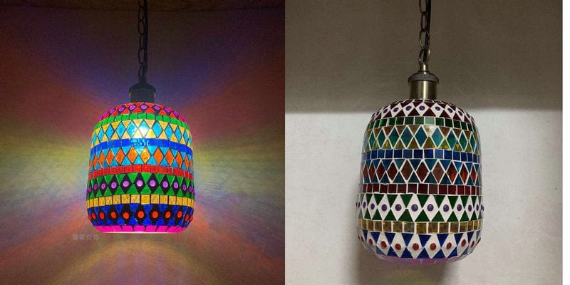 Mosaic Boho Chandelier Blackbrdstore