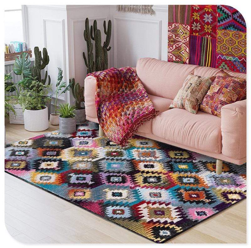 Multi Patterns Vintage Morocco Carpet Blackbrdstore