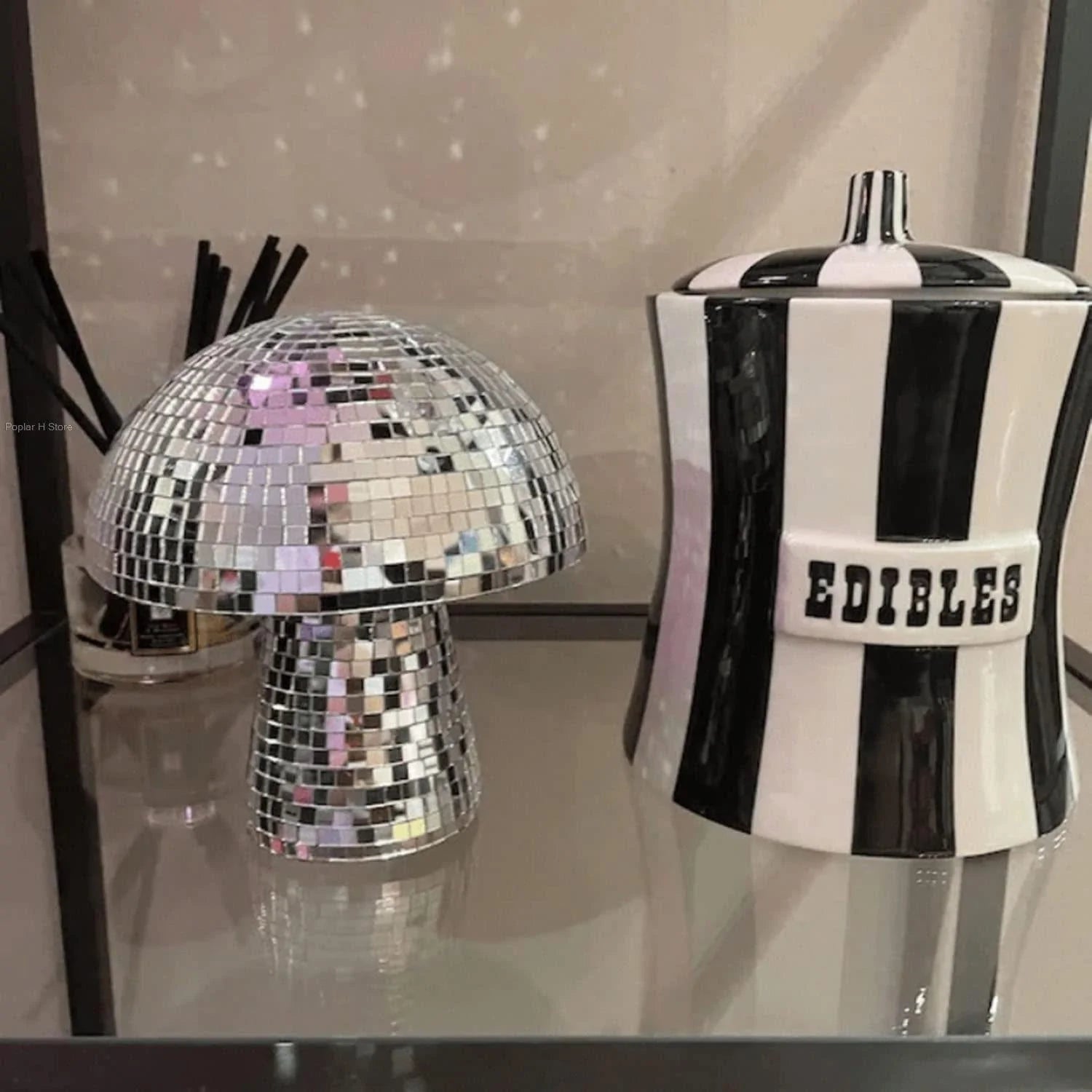 Mushroom Disco Ball Blackbrdstore