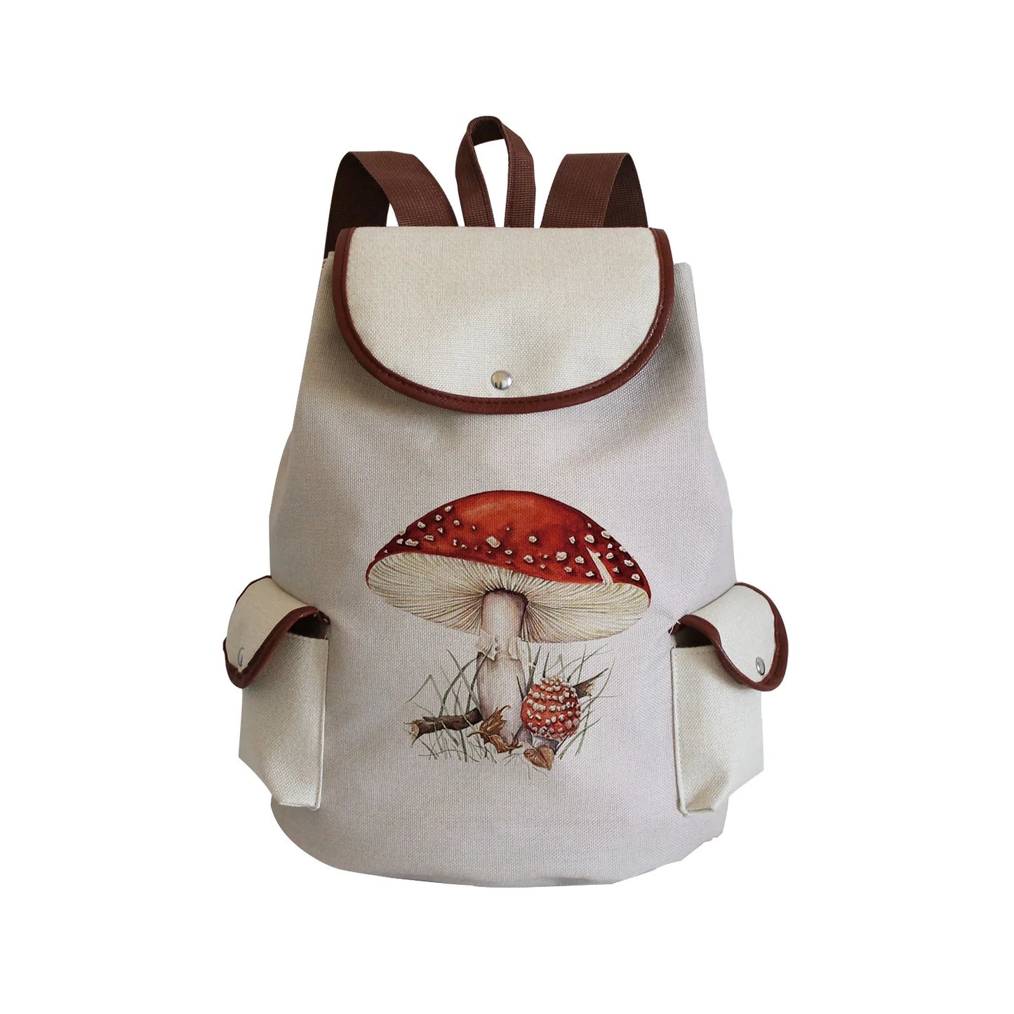 Mushroom Drawstring Backpack Blackbrdstore