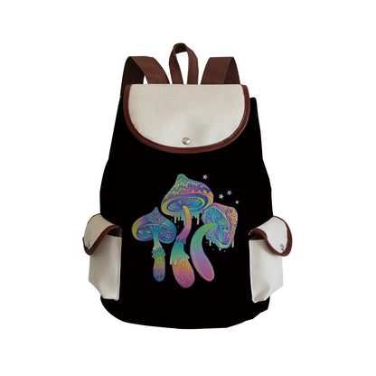 Mushroom Drawstring Backpack Blackbrdstore