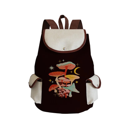 Mushroom Drawstring Backpack Blackbrdstore