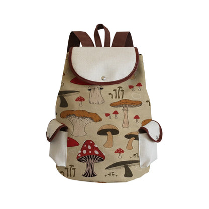 Mushroom Drawstring Backpack Blackbrdstore