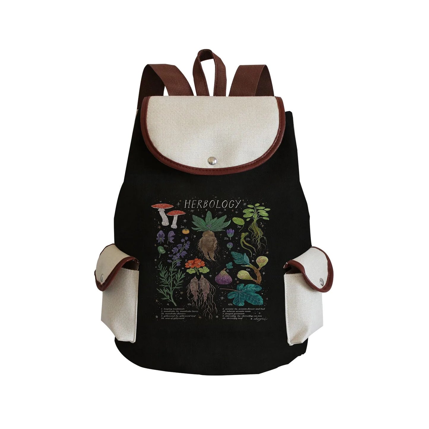 Mushroom Drawstring Backpack Blackbrdstore