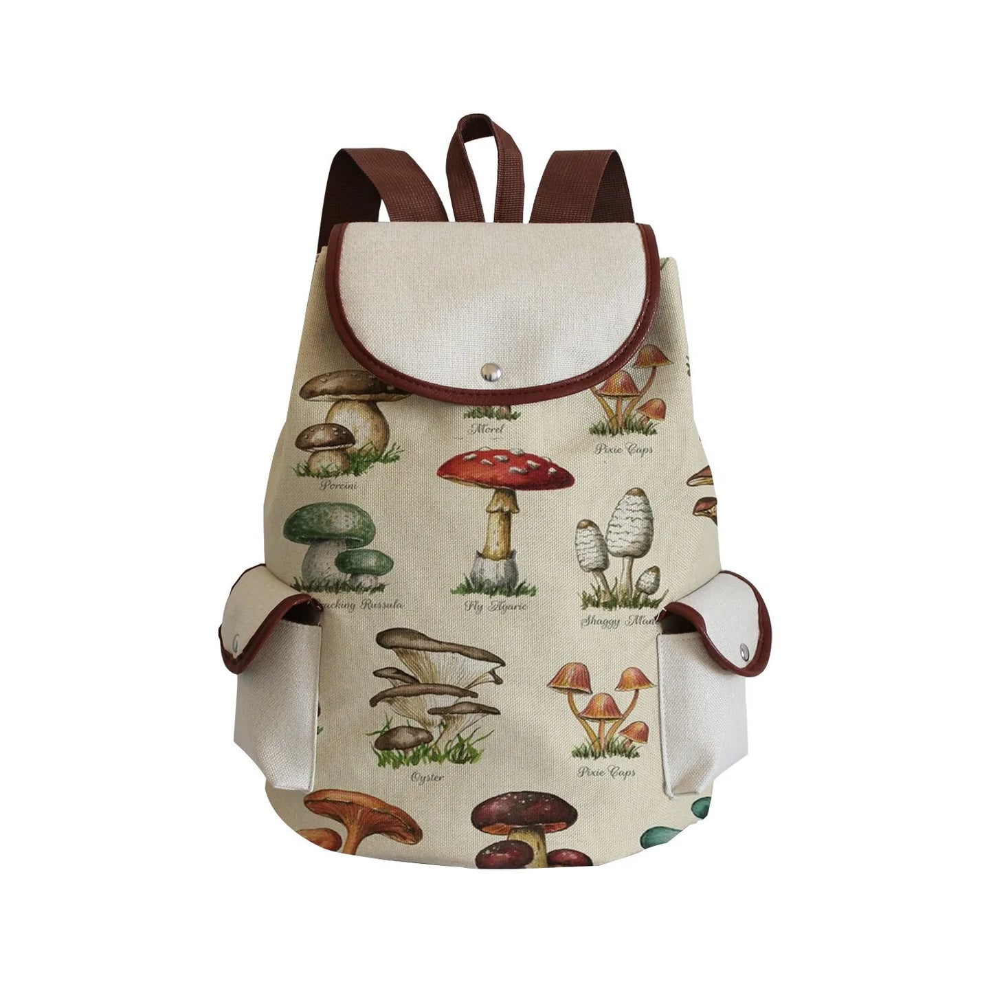 Mushroom Drawstring Backpack Blackbrdstore