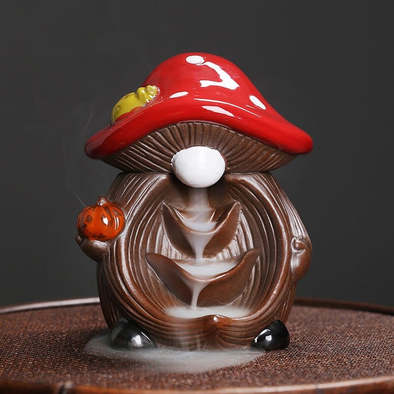 Mushroom Elf Incense Burner Blackbrdstore